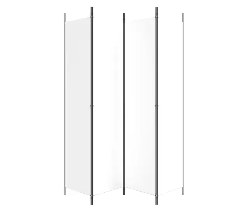 4-Paneļu Istabas Aizslietnis, 200X220 Cm, Balts Audums Vidaxl