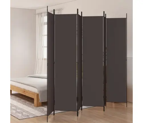 6-Paneļu Istabas Aizslietnis, 300X220 Cm, Brūns Audums Vidaxl