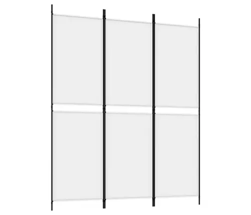 3-Paneļu Istabas Aizslietnis, 150X180 Cm, Balts Audums Vidaxl