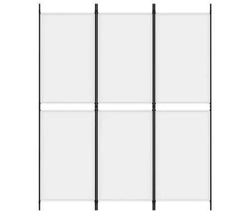 3-Paneļu Istabas Aizslietnis, 150X180 Cm, Balts Audums Vidaxl