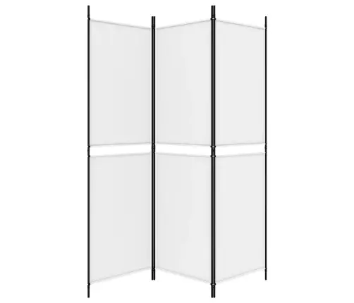 3-Paneļu Istabas Aizslietnis, 150X180 Cm, Balts Audums Vidaxl