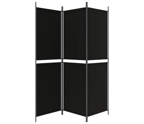 3-Paneļu Istabas Aizslietnis, 150X180 Cm, Melns Audums Vidaxl