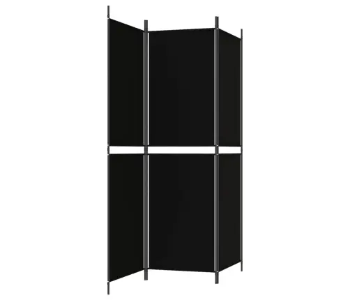 3-Paneļu Istabas Aizslietnis, 150X180 Cm, Melns Audums Vidaxl