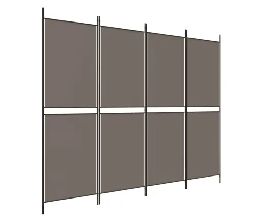 Kambario Pertvara, 4 Dalių, Antracito, 200X180cm Audinys