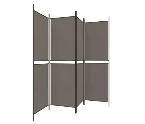 Kambario Pertvara, 4 Dalių, Antracito, 200X180cm Audinys