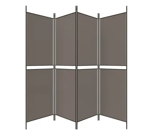 Kambario Pertvara, 4 Dalių, Antracito, 200X180cm Audinys