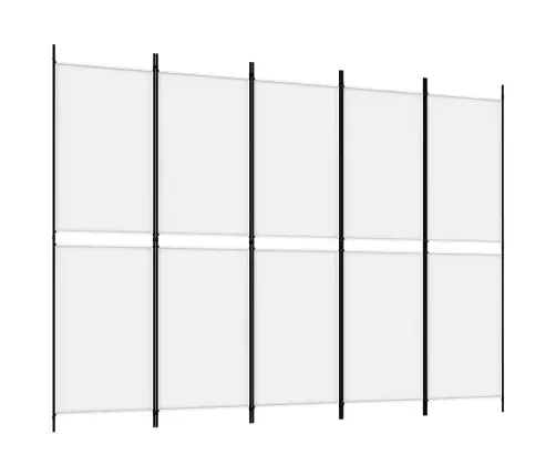Kambario Pertvara, 5 Dalių, Baltos Spalvos, 250X180cm Audinys