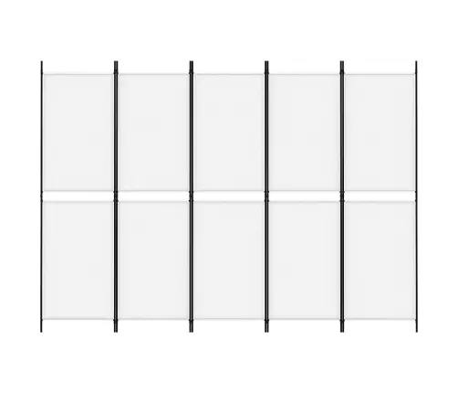 Kambario Pertvara, 5 Dalių, Baltos Spalvos, 250X180cm Audinys