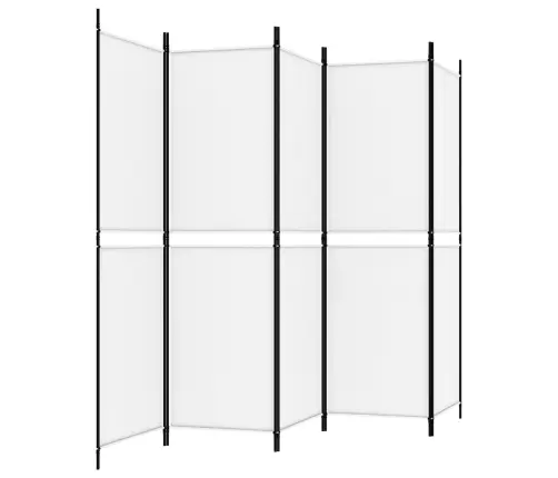 Kambario Pertvara, 5 Dalių, Baltos Spalvos, 250X180cm Audinys