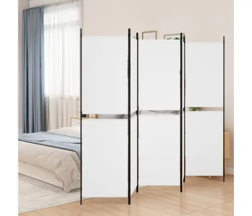 Kambario Pertvara, 5 Dalių, Baltos Spalvos, 250X180cm Audinys
