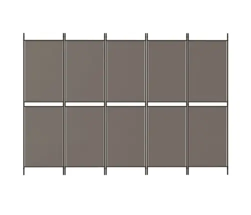 5-Paneļu Istabas Aizslietnis, 250X180 Cm, Antracītpelēks Audums Vidaxl