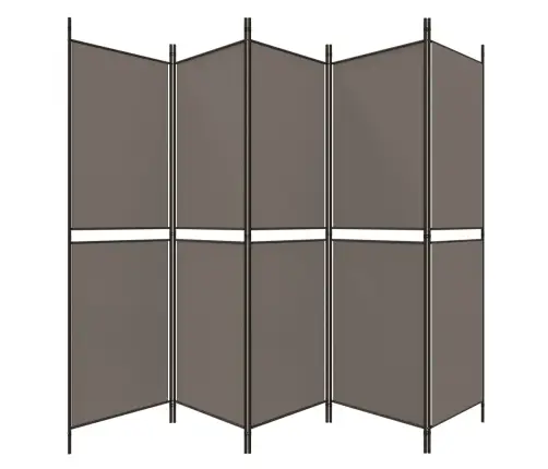 5-Paneļu Istabas Aizslietnis, 250X180 Cm, Antracītpelēks Audums Vidaxl