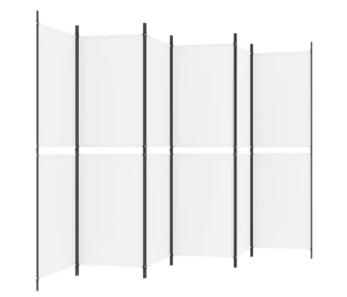 Kambario Pertvara, 6 Dalių, Baltos Spalvos, 300X180cm Audinys