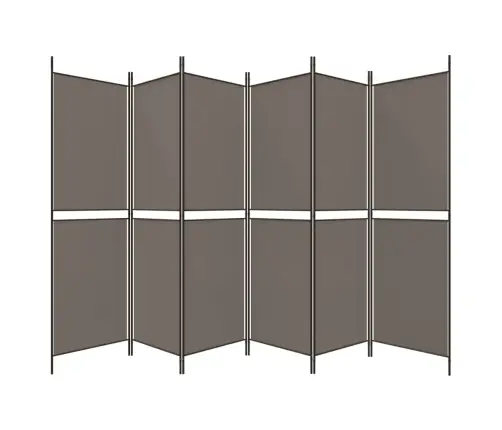 6-Paneļu Istabas Aizslietnis, 300X180 Cm, Antracītpelēks Audums Vidaxl