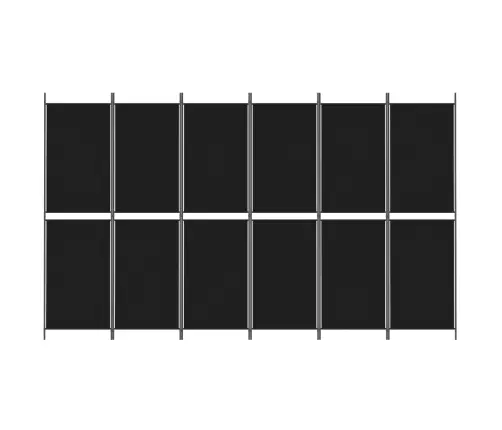 6 Paneeliga Ruumijagaja, Must, 300 X 180 cm Kangas