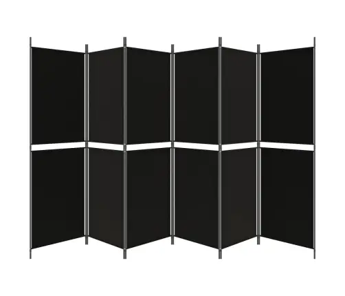 6 Paneeliga Ruumijagaja, Must, 300 X 180 cm Kangas
