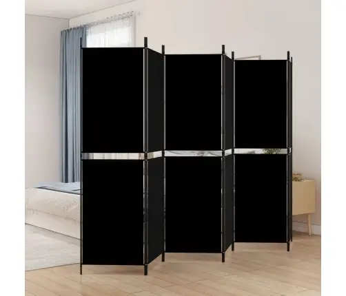 6 Paneeliga Ruumijagaja, Must, 300 X 180 cm Kangas