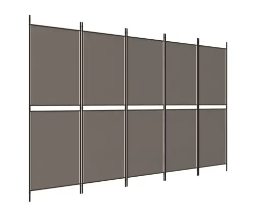 5-Paneļu Istabas Aizslietnis, 250X200 Cm, Antracītpelēks Audums Vidaxl