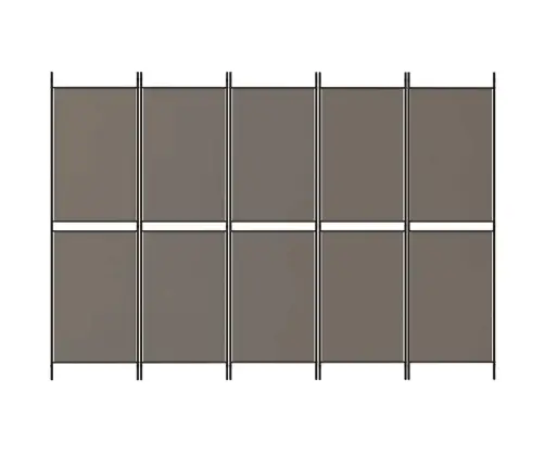 5-Paneļu Istabas Aizslietnis, 250X200 Cm, Antracītpelēks Audums Vidaxl