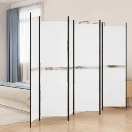 6 Paneļu Istabas Aizslietnis, Balts, 300X200 Cm, Audums Vidaxl 6 Paneļu Istabas Aizslietnis, Balts, 300X200 Cm, Audums Vidaxl
