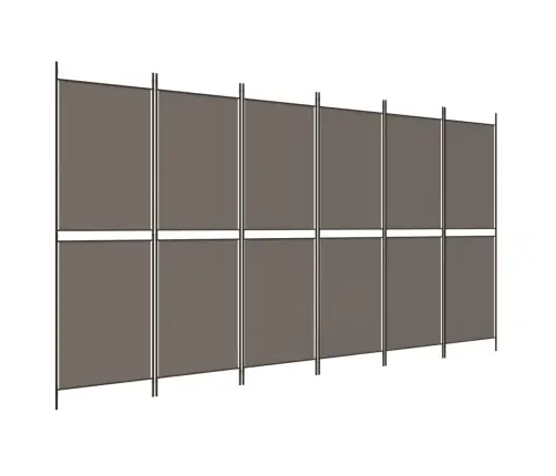 6-Paneļu Istabas Aizslietnis, 300X200 Cm, Antracītpelēks Audums Vidaxl