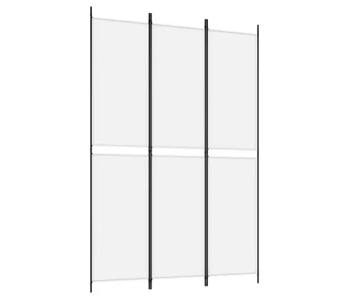 3-Paneļu Istabas Aizslietnis, 150X220 Cm, Balts Audums Vidaxl