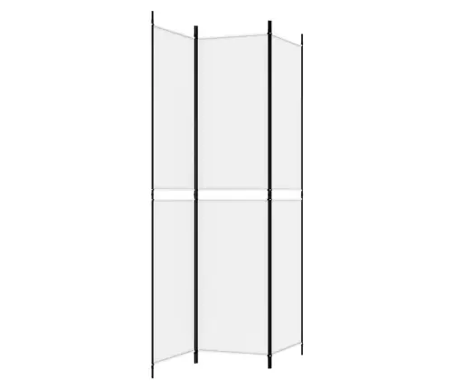 3-Paneļu Istabas Aizslietnis, 150X220 Cm, Balts Audums Vidaxl