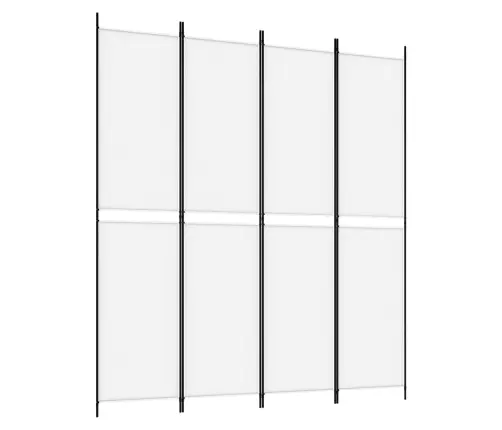 4-Paneļu Istabas Aizslietnis, 200X220 Cm, Balts Audums Vidaxl