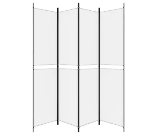 4-Paneļu Istabas Aizslietnis, 200X220 Cm, Balts Audums Vidaxl