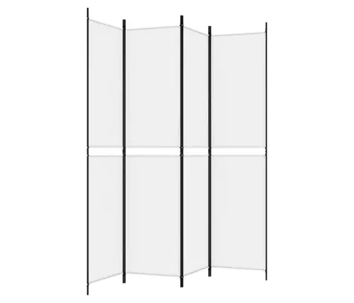 4-Paneļu Istabas Aizslietnis, 200X220 Cm, Balts Audums Vidaxl