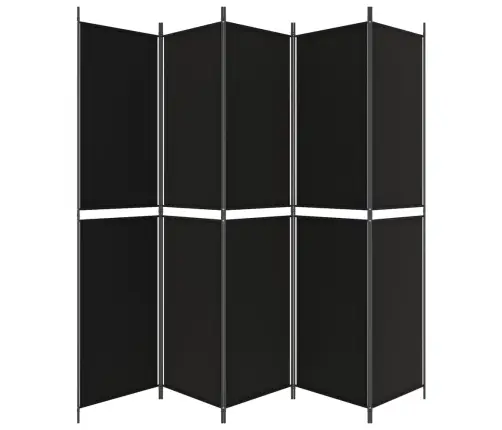 5 Paneeliga Ruumijagaja, Must, 250X220 cm Kangas