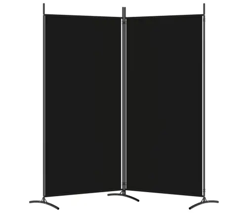 2-Paneļu Istabas Aizslietnis, 175X180 Cm, Melns Audums Vidaxl