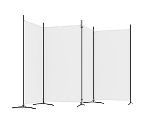 4-Paneļu Istabas Aizslietnis, 346X180 Cm, Balts Audums Vidaxl