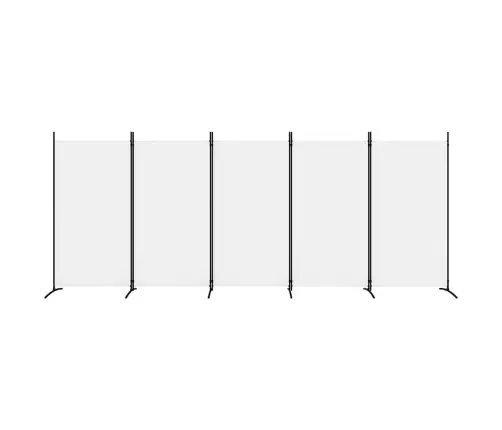 5 Paneeliga Sirm, Valge, 433X180 cm Kangas