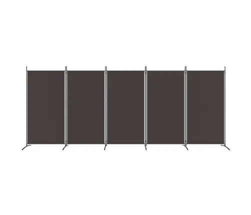 5-Paneļu Istabas Aizslietnis, 433X180 Cm, Brūns Audums Vidaxl