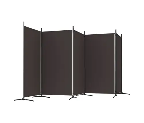 5-Paneļu Istabas Aizslietnis, 433X180 Cm, Brūns Audums Vidaxl