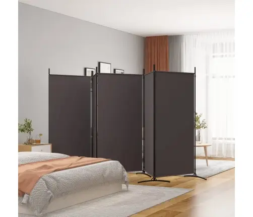 5-Paneļu Istabas Aizslietnis, 433X180 Cm, Brūns Audums Vidaxl