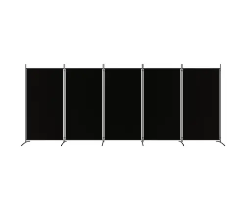 5 Paneeliga Sirm, Must, 433X180 cm Kangas