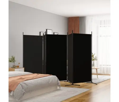 5 Paneeliga Sirm, Must, 433X180 cm Kangas