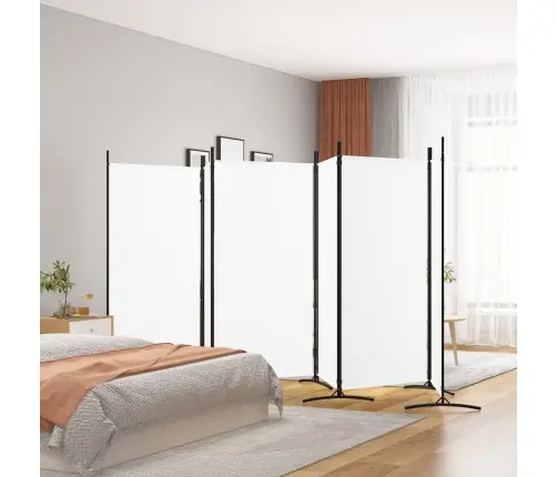 Kambario Pertvara, 6 Dalių, Baltos Spalvos, 520X180cm Audinys