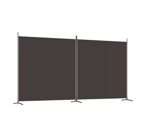 2-Paneļu Istabas Aizslietnis, 348X180 Cm, Brūns Audums Vidaxl