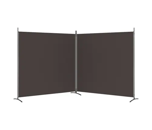 2-Paneļu Istabas Aizslietnis, 348X180 Cm, Brūns Audums Vidaxl