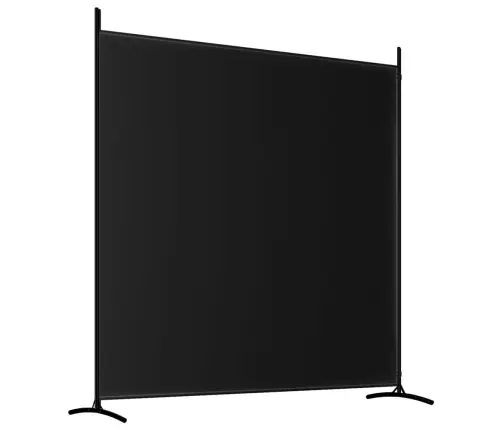 2-Paneļu Istabas Aizslietnis, 348X180 Cm, Melns Audums Vidaxl