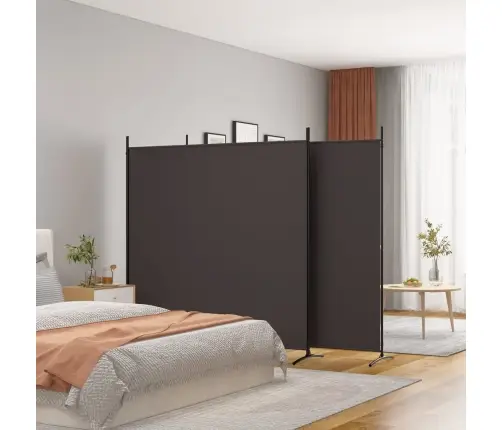 3-Paneļu Istabas Aizslietnis, 525X180 Cm, Brūns Audums Vidaxl