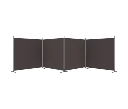 4 Paneļu Istabas Aizslietnis, Brūns, 698X180 Cm, Audums Vidaxl