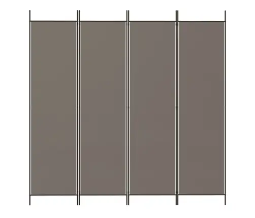 4-Paneļu Istabas Aizslietnis, 698X180 Cm, Antracītpelēks Audums Vidaxl