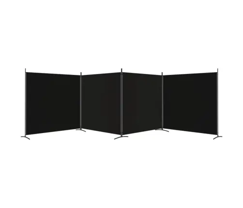 Kambario Pertvara, 4 Dalių, Juodos Spalvos, 698X180cm Audinys