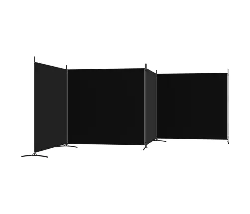 Kambario Pertvara, 4 Dalių, Juodos Spalvos, 698X180cm Audinys