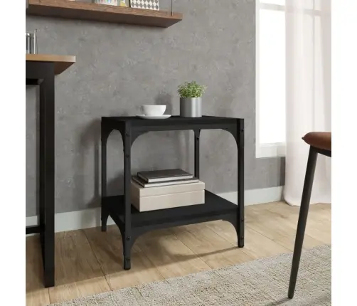 Tv Galdiņš, Melns, 40X33X41 Cm, Inženierijas Koks, Tērauds Vidaxl