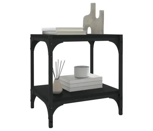 Tv Galdiņš, Melns, 40X33X41 Cm, Inženierijas Koks, Tērauds Vidaxl